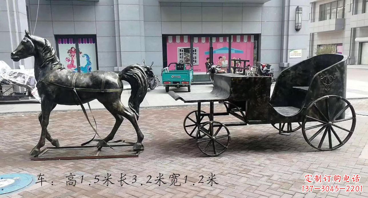 福建古典马车雕塑,精致传承礼仪之魂