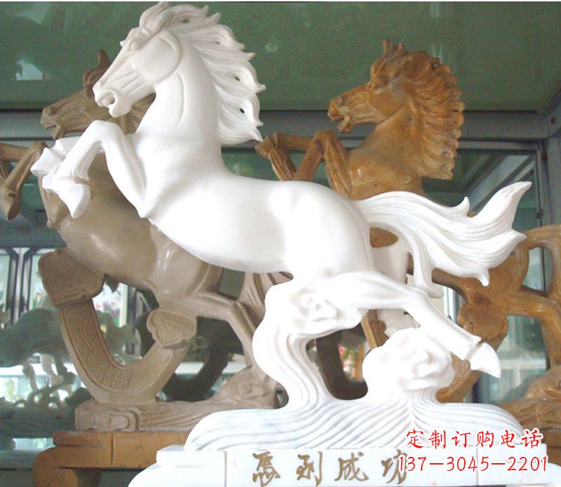 福建精美马到成功景观石雕