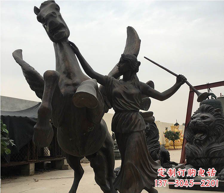 福建精美马动物铜雕摆件