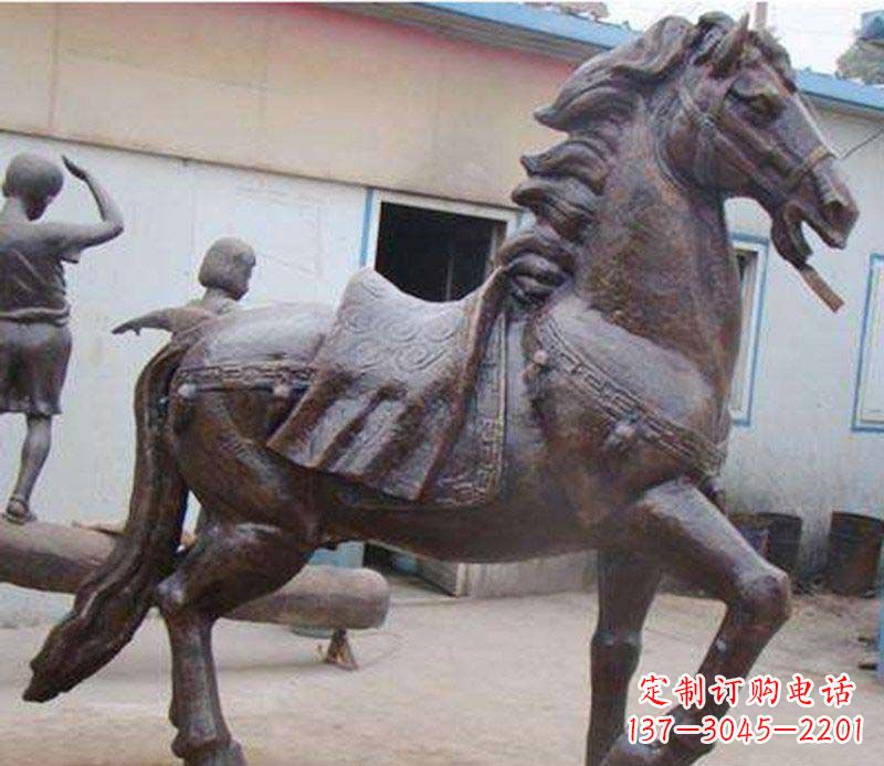 福建精美动物铜雕,增添马公园魅力