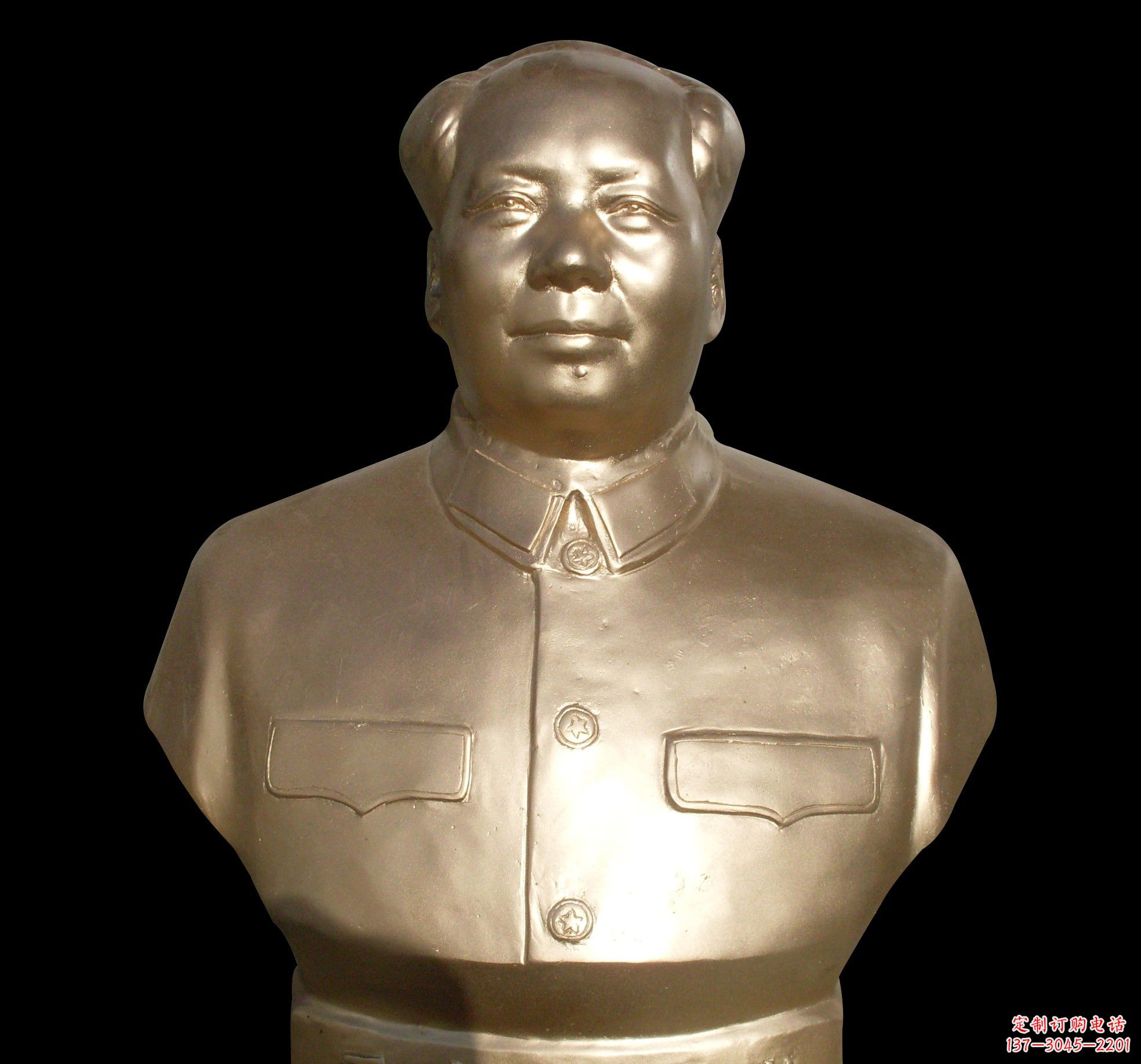 福建劳动精神永存——毛主席半身铜像