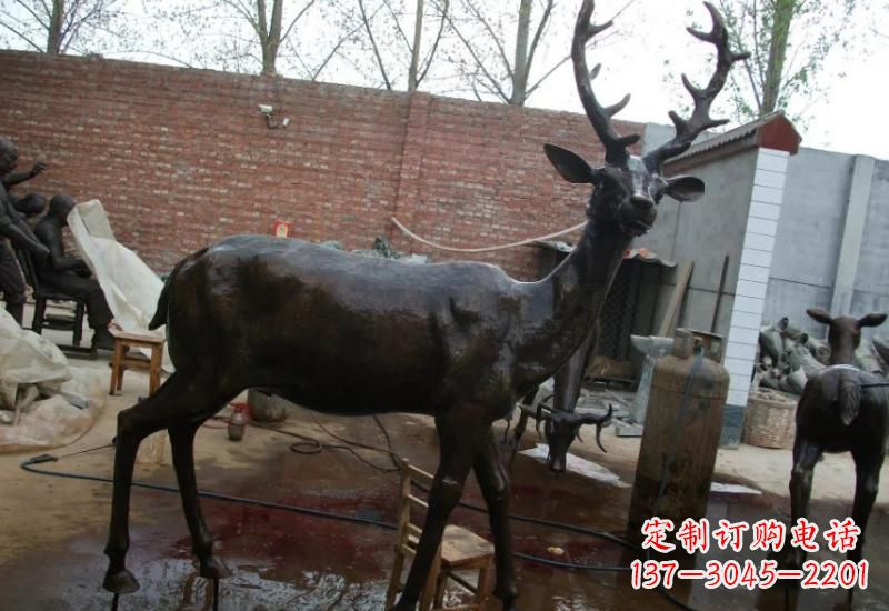 福建唯美的梅花鹿铜雕,让你的家中添彩更有情调