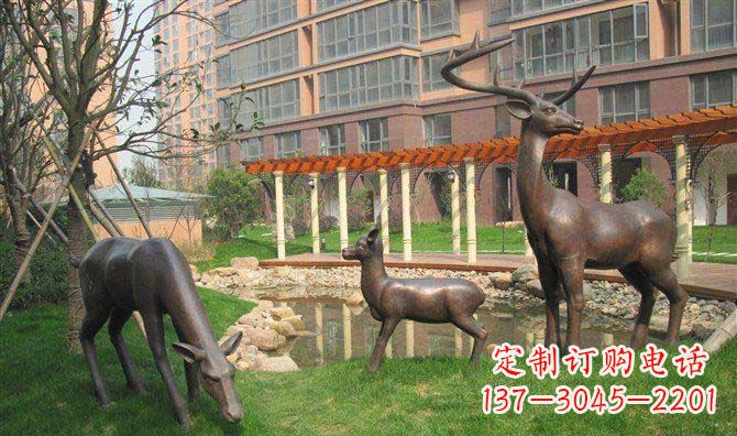 福建梅花鹿雕塑,永葆大自然的美丽