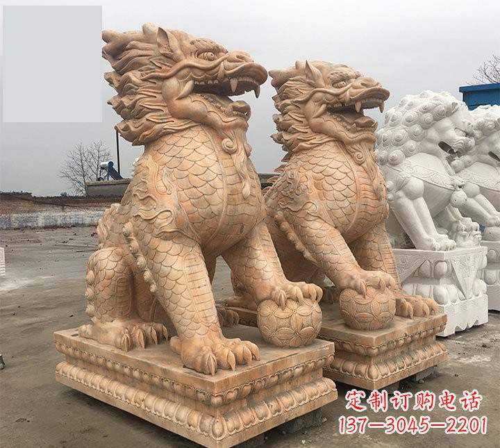 福建麒麟石雕,雕刻精美,让您眼前一亮