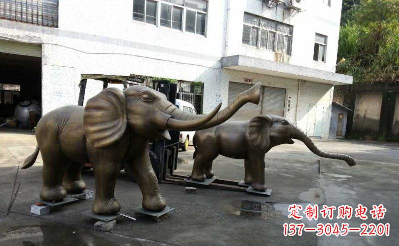福建门口大象动物铜雕