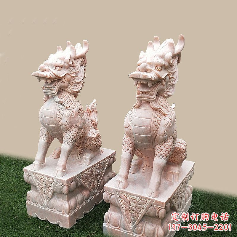福建门口看门神兽麒麟石雕