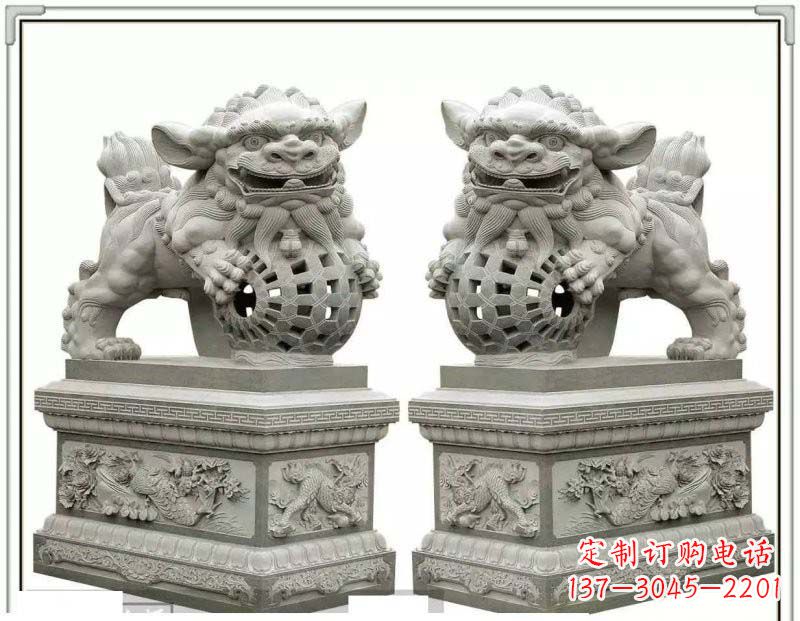 福建门口南方狮子石雕