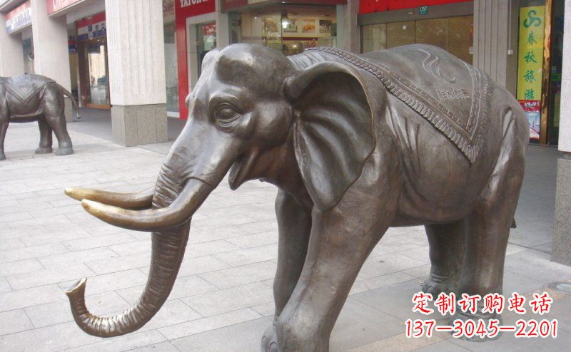 福建门口祥和如意大象铜雕