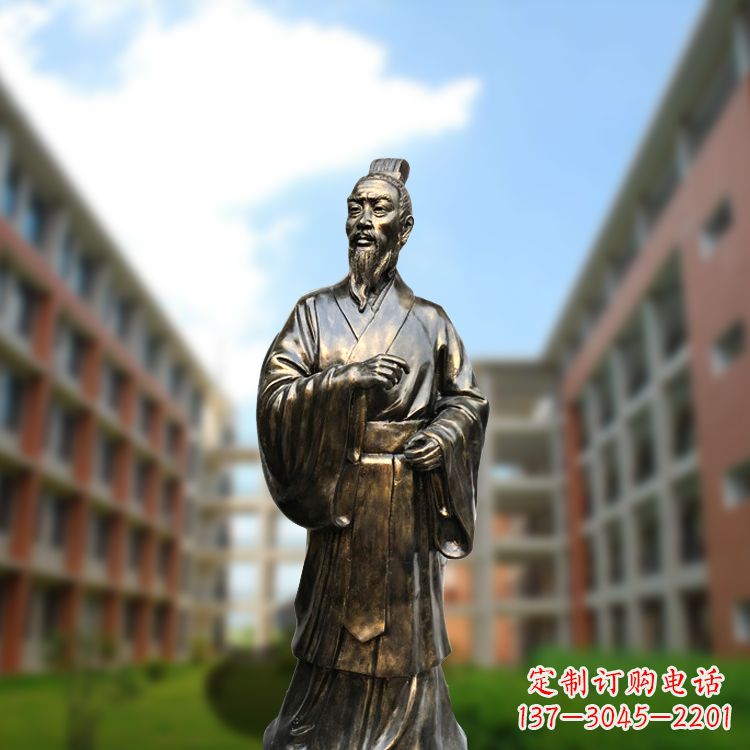 福建精美艺术,历久弥新的孟子玻璃钢仿铜雕像
