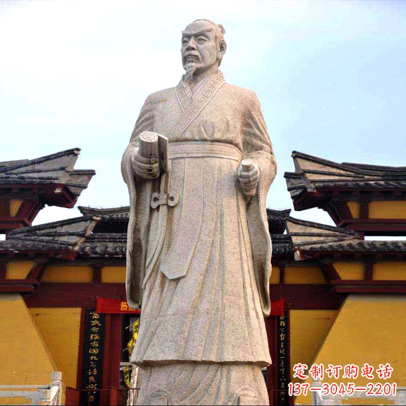 福建传承中华传统文化，传神孟子砂岩石雕塑