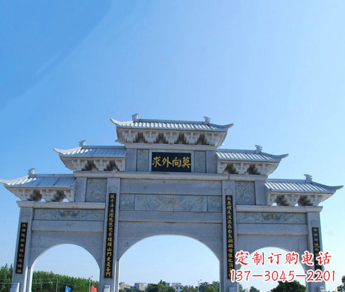 福建手工精美石牌坊雕塑,让您的空间更加美观!