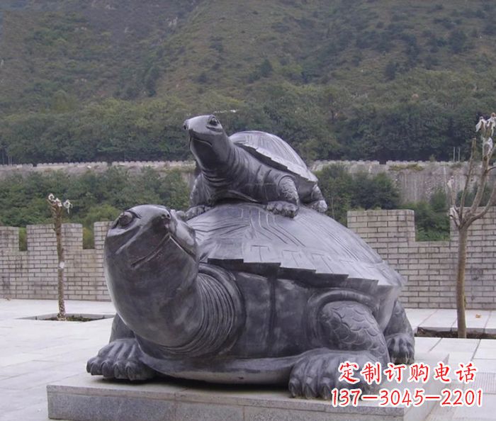 福建中领雕塑母子乌龟公园石雕