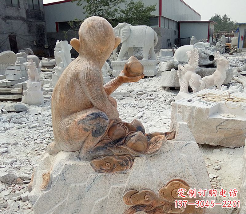 福建精美猴子石雕,带来浓浓的节日气息