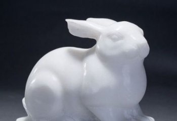 福建精致汉白玉兔子雕塑