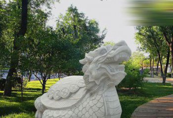 福建中领雕塑——汉白玉龙龟石雕