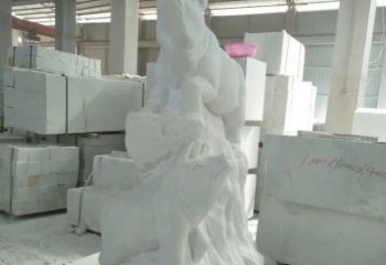 福建瑞颜祥彩汉白玉生肖猪雕塑