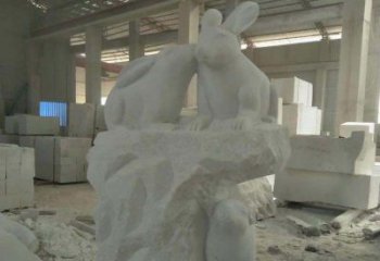 福建精美的中国古典生肖兔雕塑