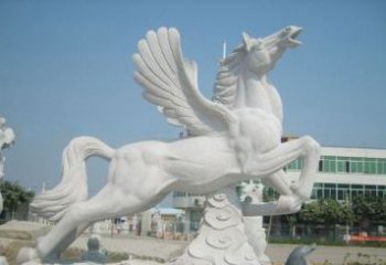 福建精美祥云飞马石雕，古朴大气