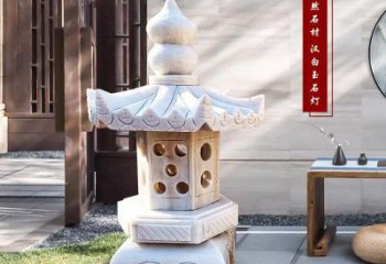 福建中领雕塑-经典经典汉白玉灯笼园林雕塑