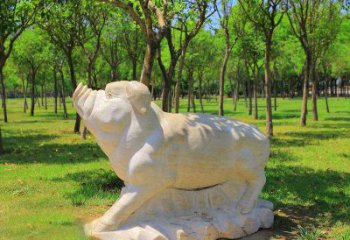 福建传统十二生肖精美手工猪石雕动物雕塑