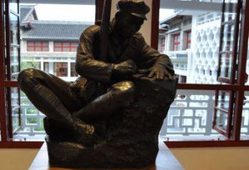 福建铜雕红军战士纪念雕塑，烈士镌刻永恒记忆