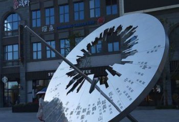 福建传统与现代完美结合的户外日晷雕塑