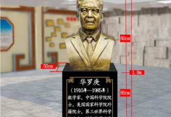 福建精美的华罗庚玻璃钢仿铜雕塑