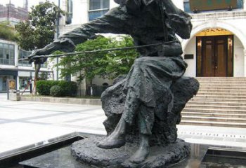 福建荣耀音乐家，华彦钧拉二胡雕塑-音乐学院园…