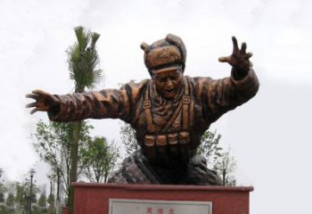 福建缅怀伟人——黄继光铸铜半身像雕塑