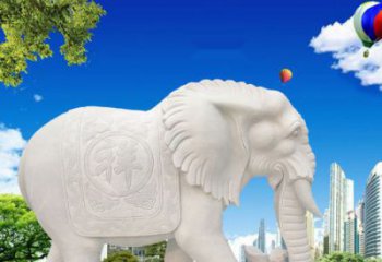 福建唯美大象石雕，祥和吉祥如意