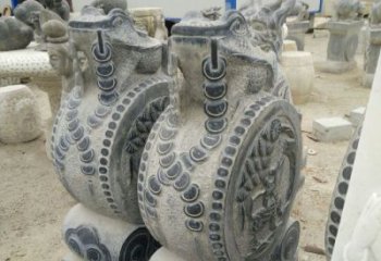 福建古韵深远，金蟾抱鼓石仿古门墩雕塑