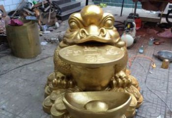 福建铜质金蟾招财动物雕塑