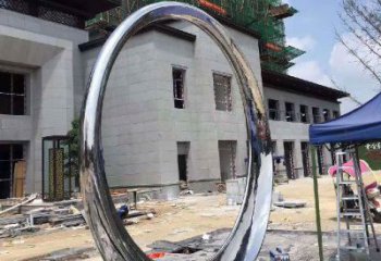 福建镜面圆环不锈钢雕塑112
