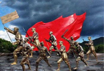 福建纪念伟大革命先烈的红军雕塑