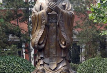 福建精美铜雕——校园历史文化名人孔圣人像