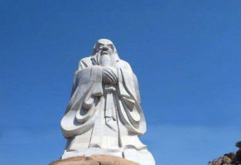 福建经典的老子雕像，手工制作的沉思之作