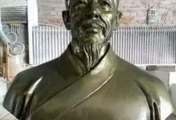 福建李时珍头像铜雕，为纪念传奇祖国医学家