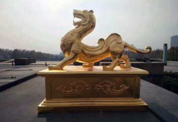 福建引领神兽，虎魂鎏金铜雕