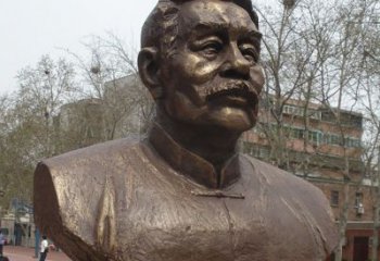 福建鲁迅胸像名人铜雕是中领雕塑公司定制的一款…