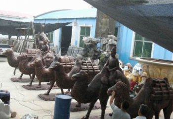 福建骆驼公园动物铜雕魅力无限