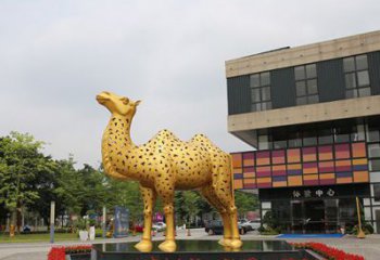 福建闪亮可爱的不锈钢骆驼雕塑