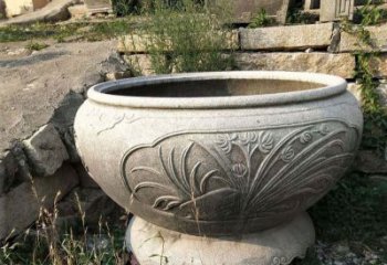 福建中领雕塑梅兰竹菊浮雕石水缸