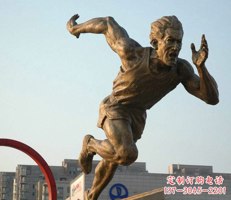 福建把运动热情融入铜雕-男人雕塑