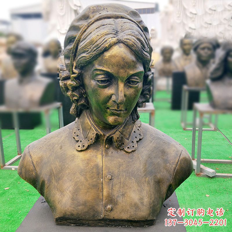 福建南丁格尔纯铜头像雕像——传承慈善精神