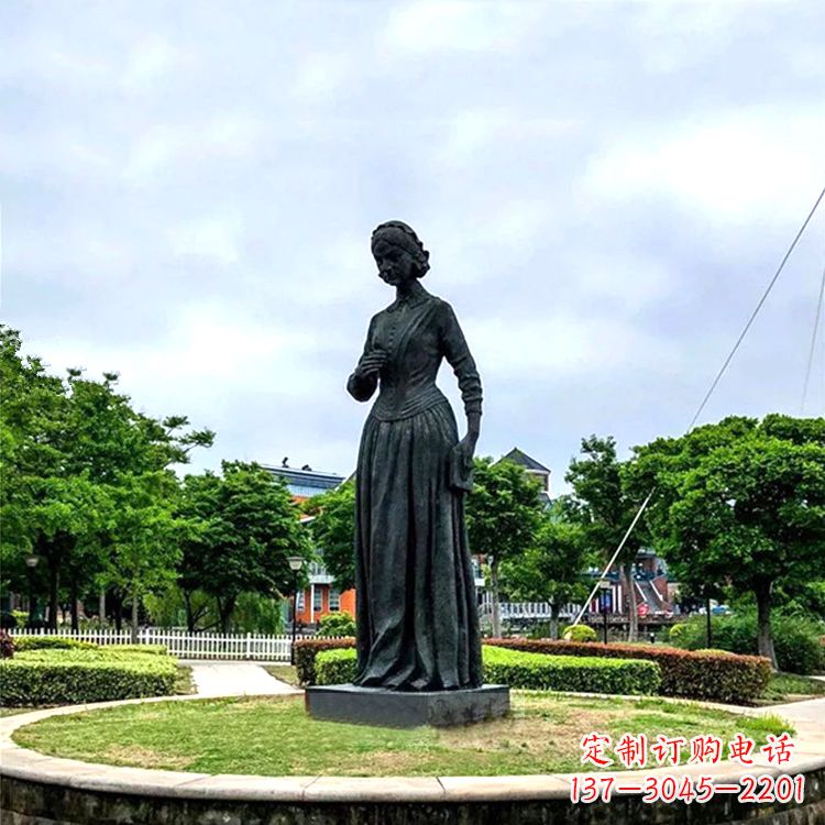 福建雕塑定制-南丁格尔铜雕像