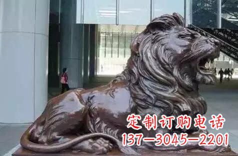 福建华丽铜雕狮子,风格独具特色