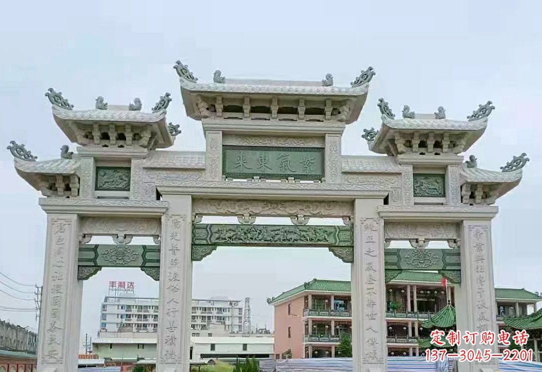 福建精美的牌楼石雕雕塑