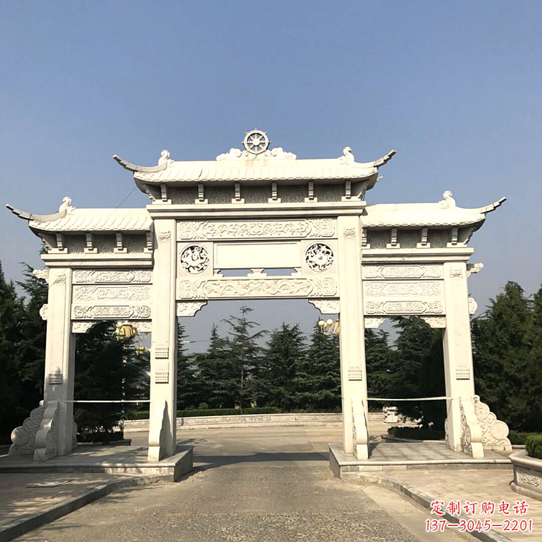 福建精致牌坊柱座石雕服务,古色古香装点璀璨文化