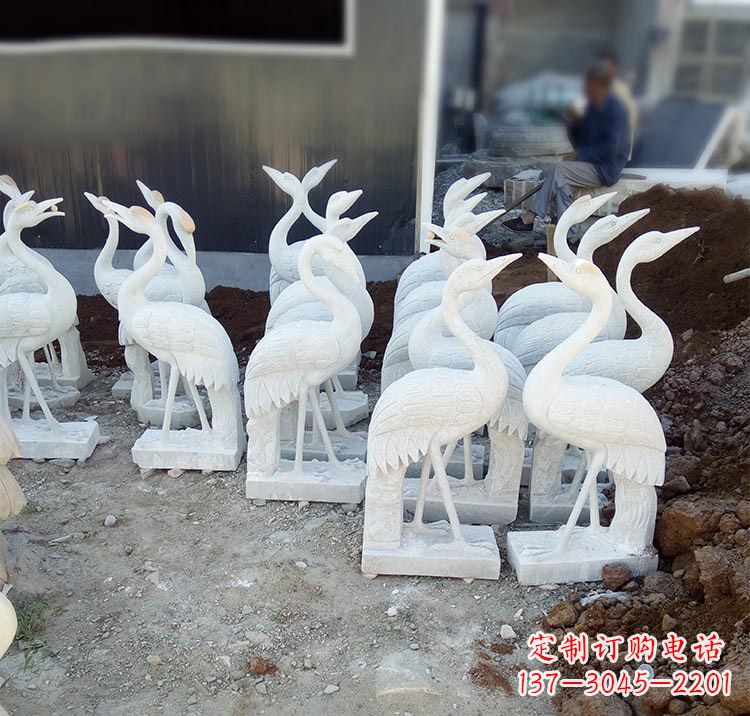 福建精美工艺,传统雕刻——仙鹤石塑