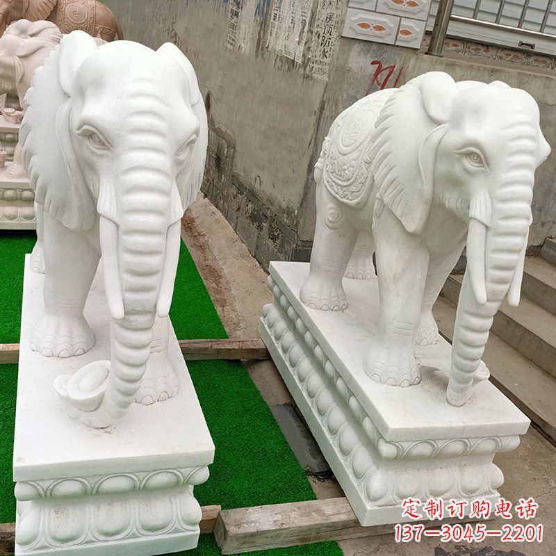 福建中领雕塑推出的天然石头大象雕塑，雕塑形象…